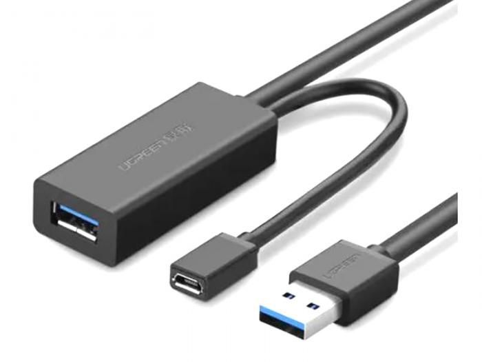 Аксессуар Ugreen US175 USB 3.0 Extension Cable 5m Black 20826