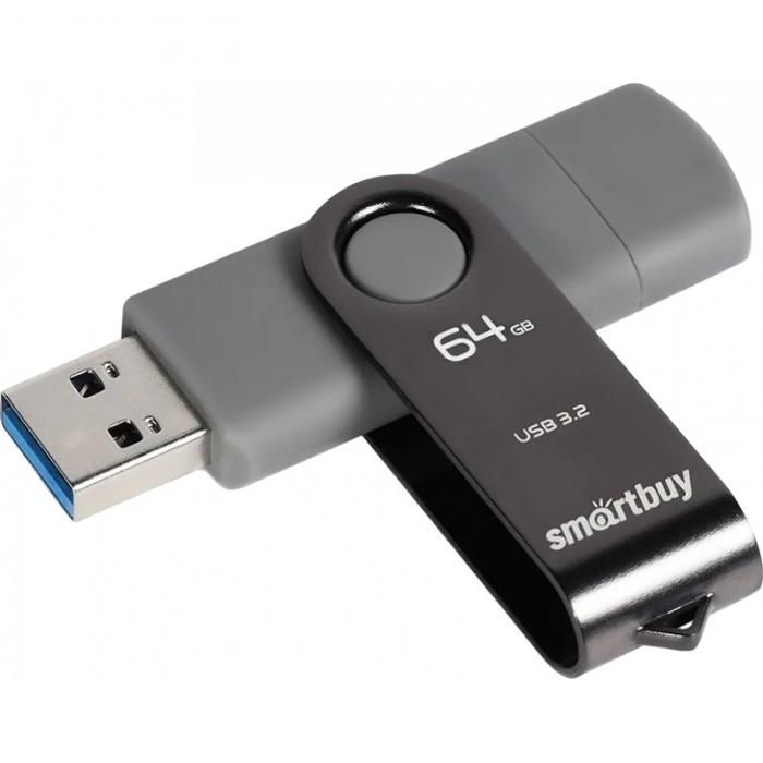 USB Flash Drive 64Gb - SmartBuy Twist Dual SB064GB3DUOTWK