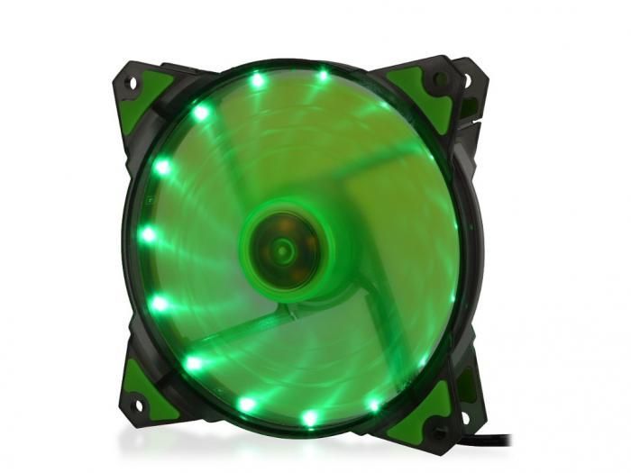 Вентилятор Crown 120mm Green LED CMCF-12025S-1222