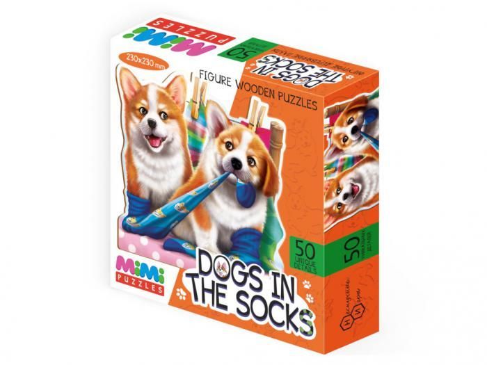 Пазл Нескучные игры Mimi Puzzles Dogs in The Sosks 8419 / 4620065362804