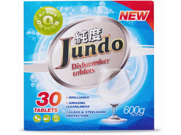 Таблетки для посудомоечных машин Jundo Active Oxygen 3 в 1 30шт 4903720020180