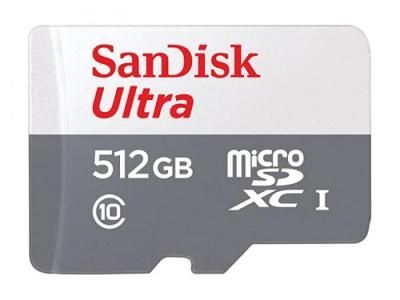 Карта памяти 512Gb - SanDisk Ultra Micro Secure Digital XC C10 SDSQUNR-512G-GN3MN (Оригинальная!)