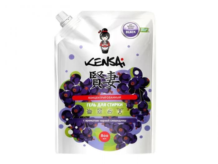 Средство Гель для стирки черного белья Kensai с ароматом смородины 800ml 320339