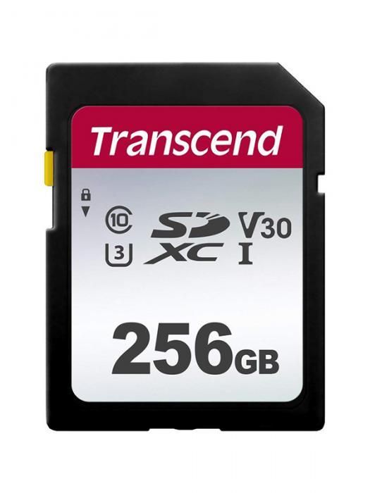 Карта памяти 256Gb - Transcend 300S Secure Digital XC Class 10 V30 UHS-I TS256GSDC300S (Оригинальная!)