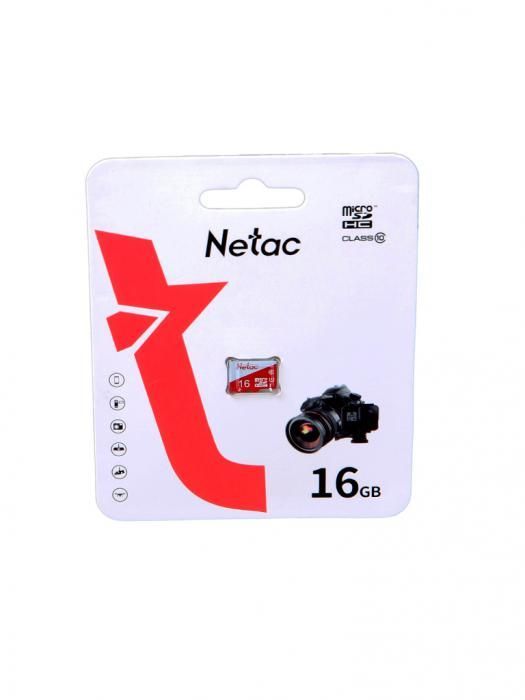 Карта памяти 16Gb - Netac MicroSD P500 Eco Class 10 NT02P500ECO-016G-S (Оригинальная!)