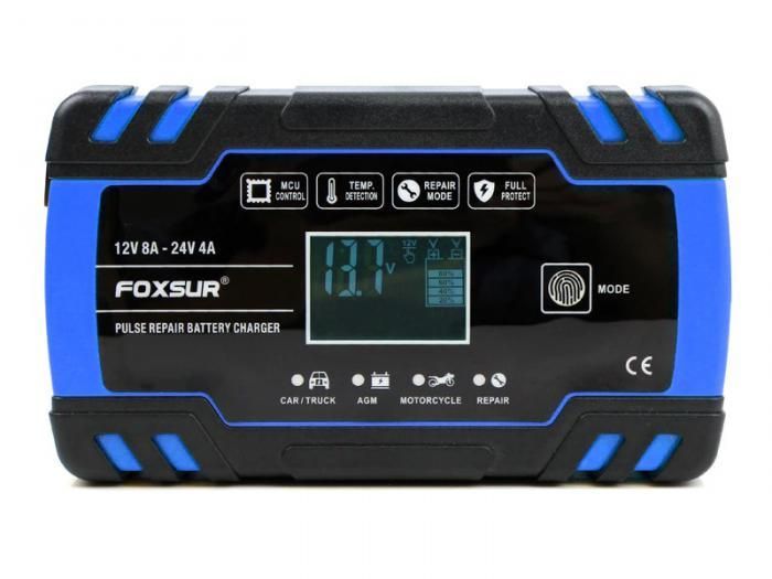 Зарядное устройство Foxsur 12V/24V 8A FBC122408D