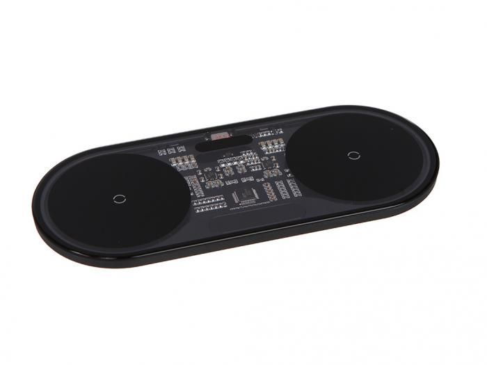 Зарядное устройство Baseus Digital LED Display 2in1 Wireless Charger 20W Universal Version Black WXSX010101