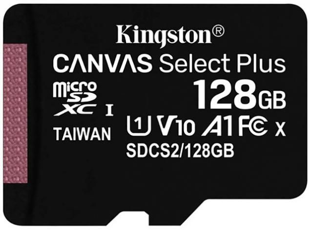 Карта памяти 128Gb - Kingston Micro Secure Digital HC Class10 UHS-I Canvas Select SDCS2/128GBSP (Оригинальная!)