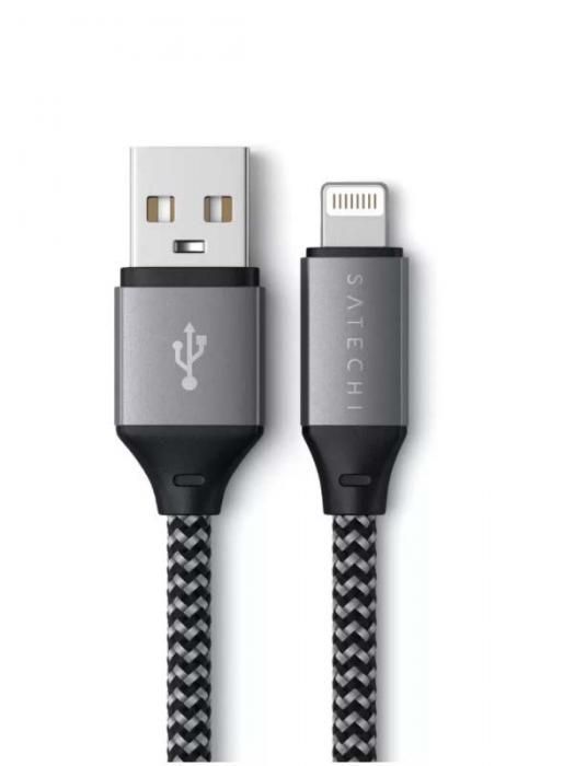 Аксессуар Satechi USB-A - Lightning MFI 0.25m Grey ST-TAL10M