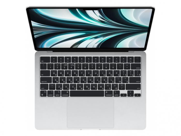 Ноутбук APPLE MacBook Air 13 (2022) (Русская / Английская раскладка клавиатуры) Silver (Apple M2/8192Mb/256Gb SSD/Wi-Fi/Bluetooth/Cam/13.6/2560x1664/Mac OS)