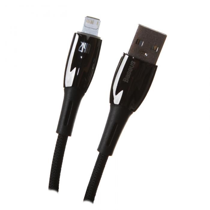 Аксессуар Baseus Glimmer Series USB - Lightning 2.4A 2m Black CADH000301