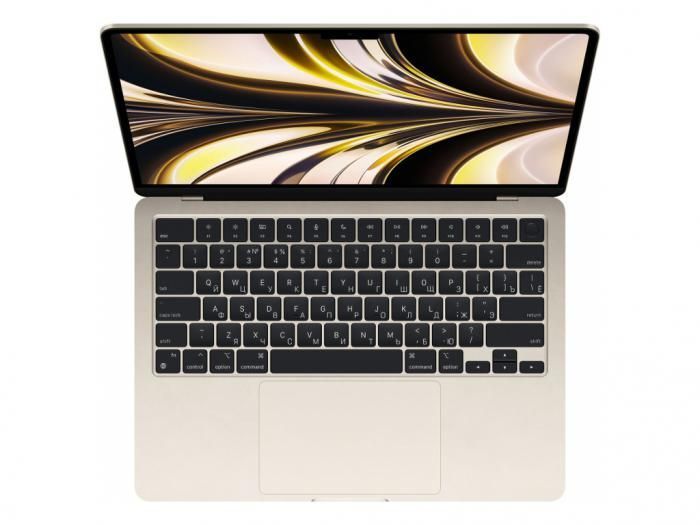 Ноутбук APPLE MacBook Air 13 (2022) (Русская / Английская раскладка клавиатуры) Starlight (Apple M2/8192Mb/256Gb SSD/Wi-Fi/Bluetooth/Cam/13.6/2560x1664/Mac OS)